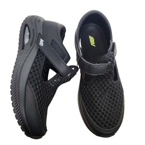 AOV Walking Shoes Womens 8 Black Mesh Mary Jane Air Cushion Orthopedic
